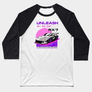 Legendary Mazda RX 7 Baseball T-Shirt